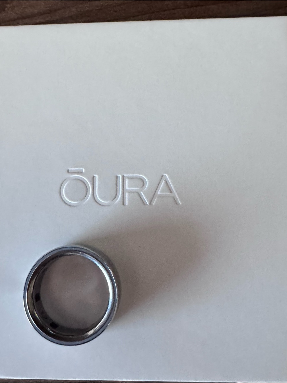 Oura Silver Titanium Smart Ring with Polished Finish